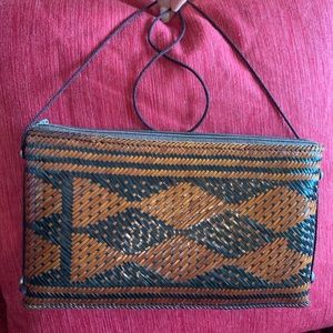 VTG Philippine Woven Cane Clutch/Shoulder Bag